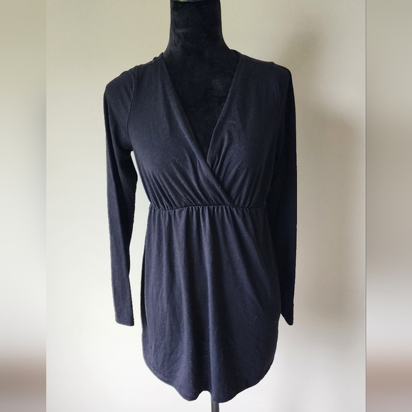Motherhood Maternity Tops - Motherhood Maternity Women's Black V-Neck Nursing Dress Women's Size S.